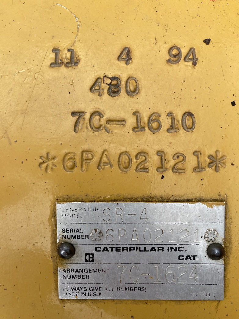 Used 1996 Caterpillar 3512TA - 1000/1100 KVA