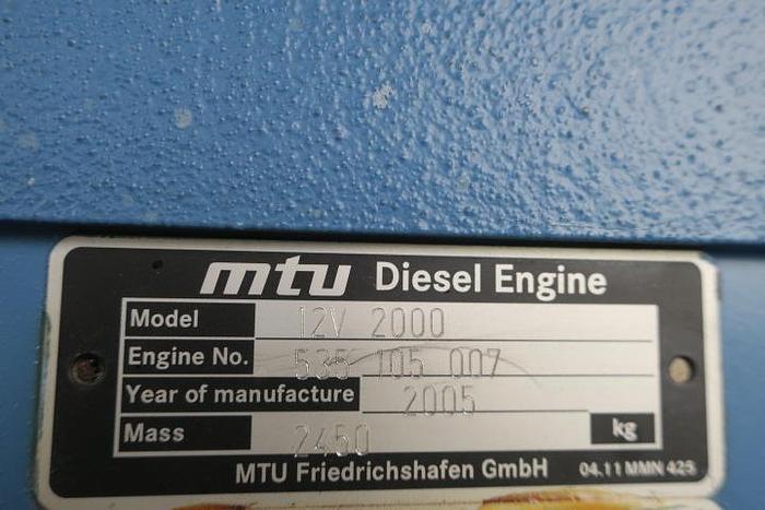 Used 2005 MTU 12V2000 - 636/700 KVA