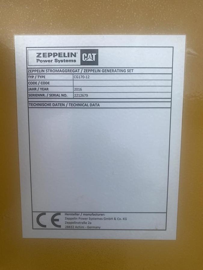 Used 2016 Caterpillar CG170-12 - 1000 Kwe