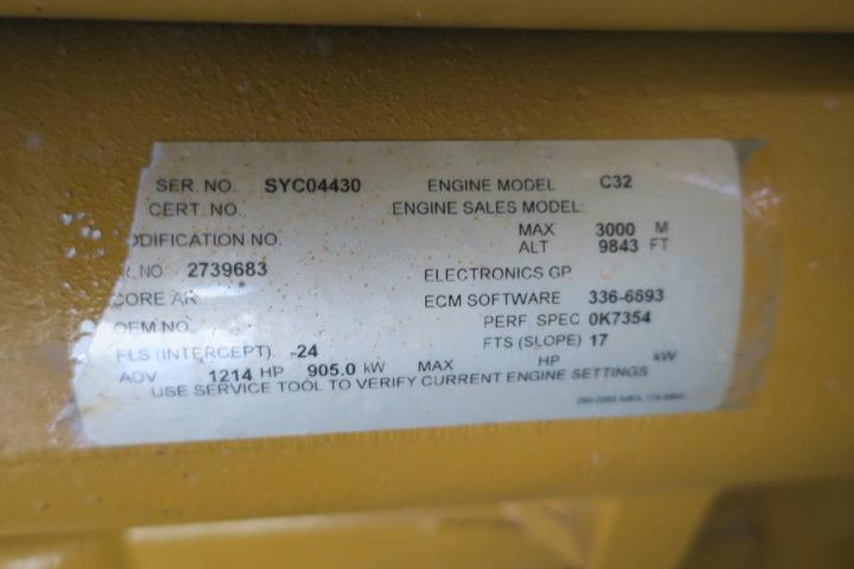 Used 2009 Caterpillar C32 - 1000/1100 KVA