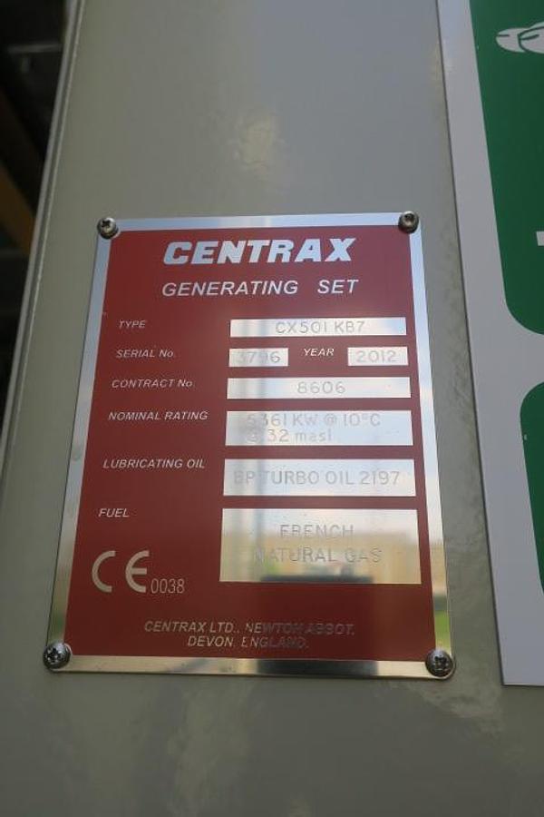 Used 2013 Centrax CX501 KB7 - 5,2MWe
