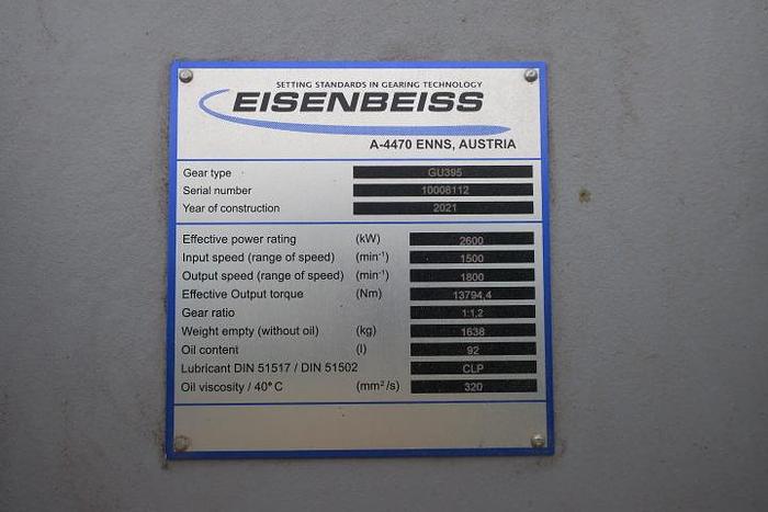 Used Eisenbeiss multiplicator gearbox 50 Hz to 60 Hz