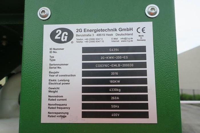 Used 2016 MAN E2876LE302 - 180 KWe