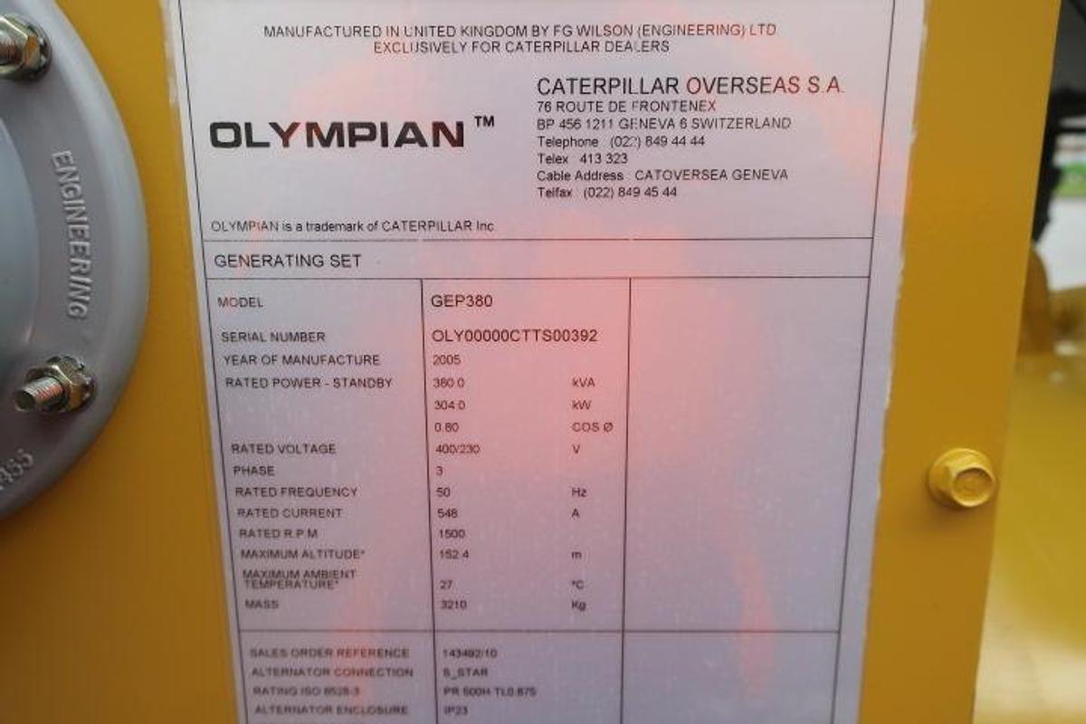 Used 2005 Caterpillar GEP380
