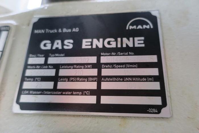 Used 2016 MAN E2876LE302 - 180 KWe