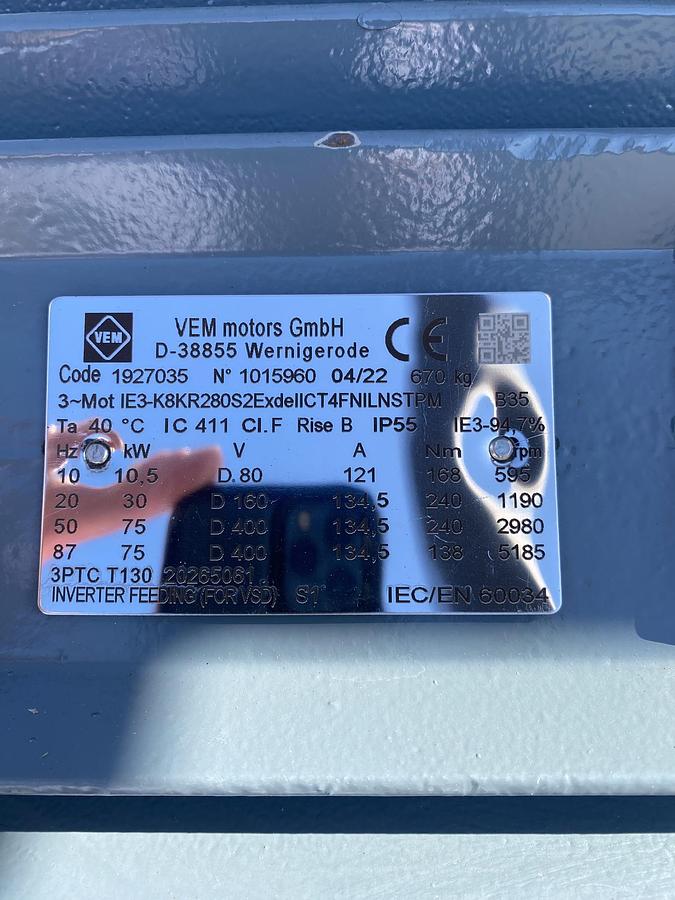 Used 2012 gas compressor Enerprojekt EGS-S-15/75W