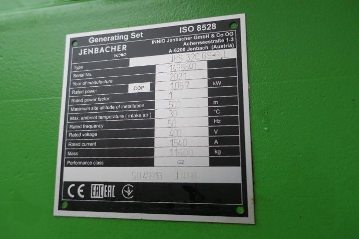 Used 2021 Jenbacher JMS320GS-B,L