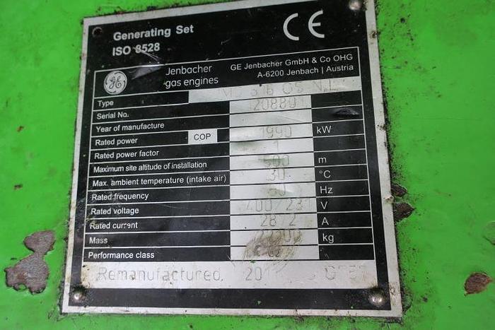 Used 2011 Jenbacher JMS616 GS-N.L