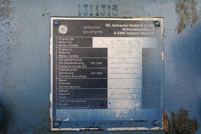 Used 2017 Jenbacher JMS416GS - 1200 KWe