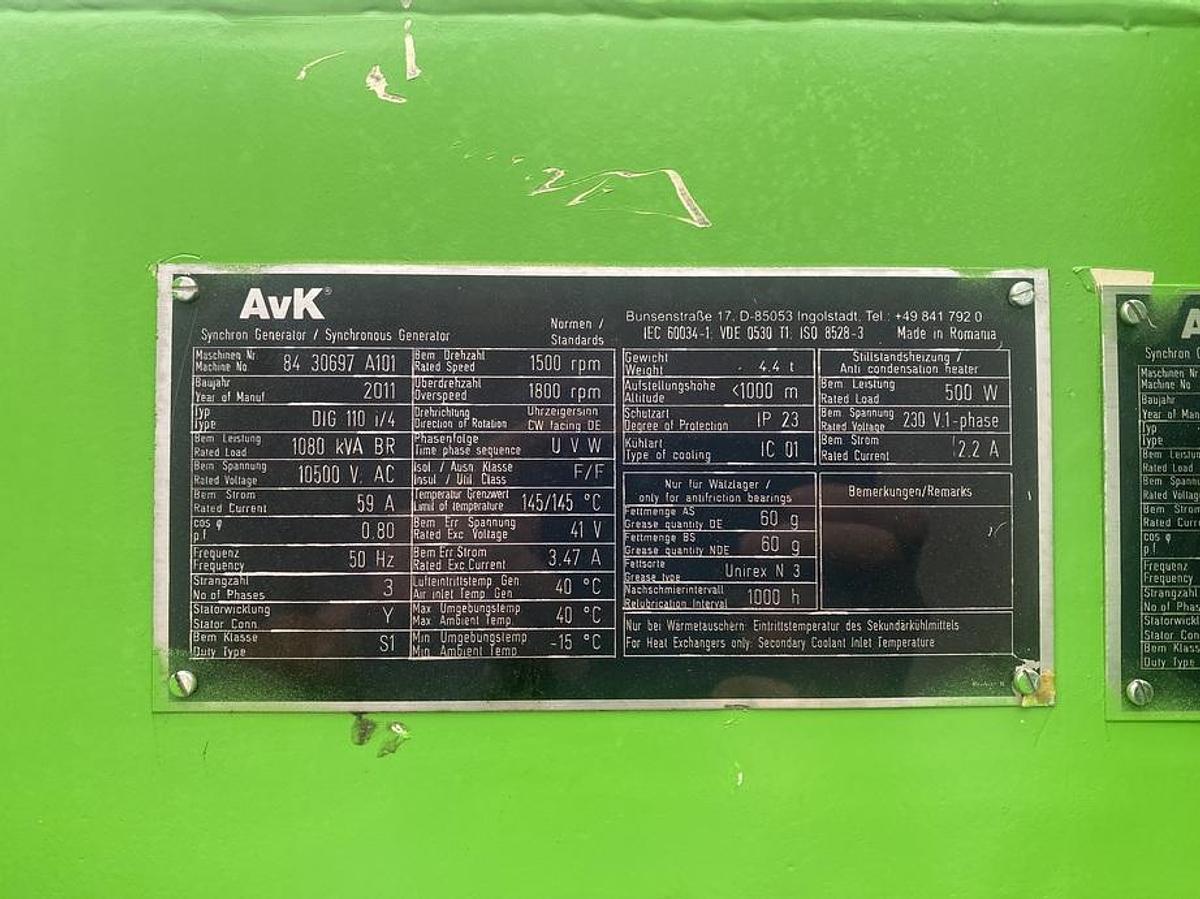 Used 2011 JENBACHER J316 - 711 KWe