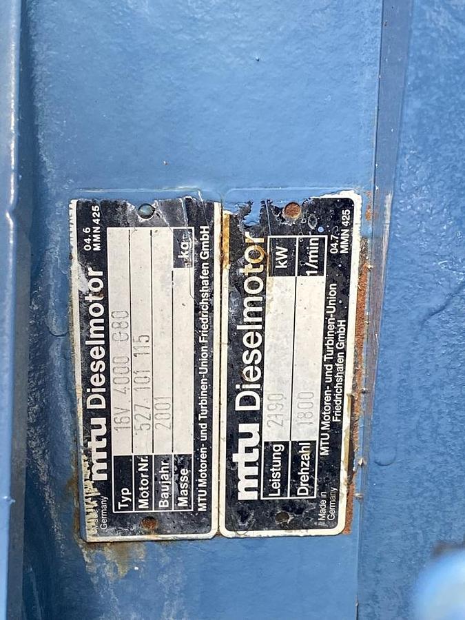 Used 2001 MTU 16V4000G60 - 2000 KVA