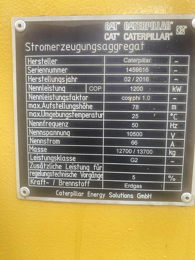 Used 2016 Caterpillar CG170-12 - 1000 Kwe