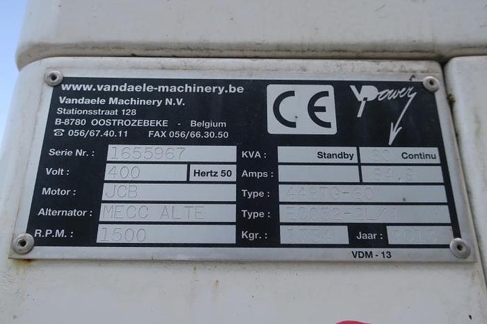 Used 2013 JCB G66QX - 60/66 KVA