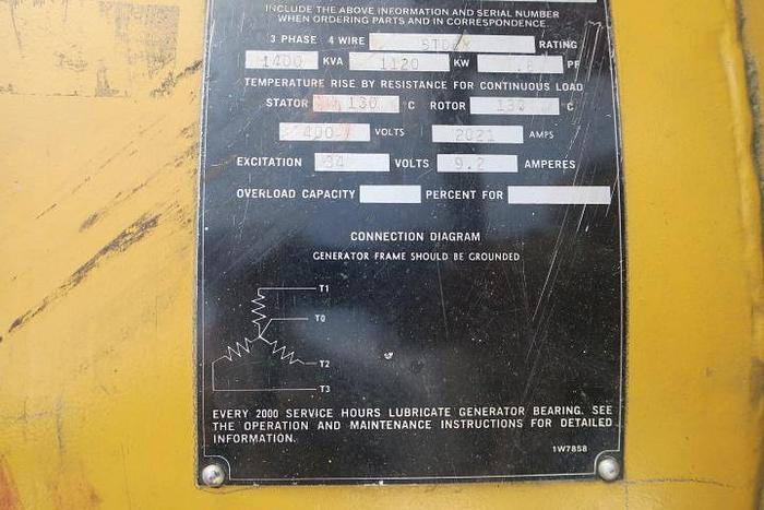 Used Caterpillar 3516 - 1400/1540 KVA