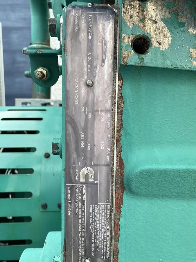 Used 2011 Cummins GQSK60-G9 - 1400 KWe