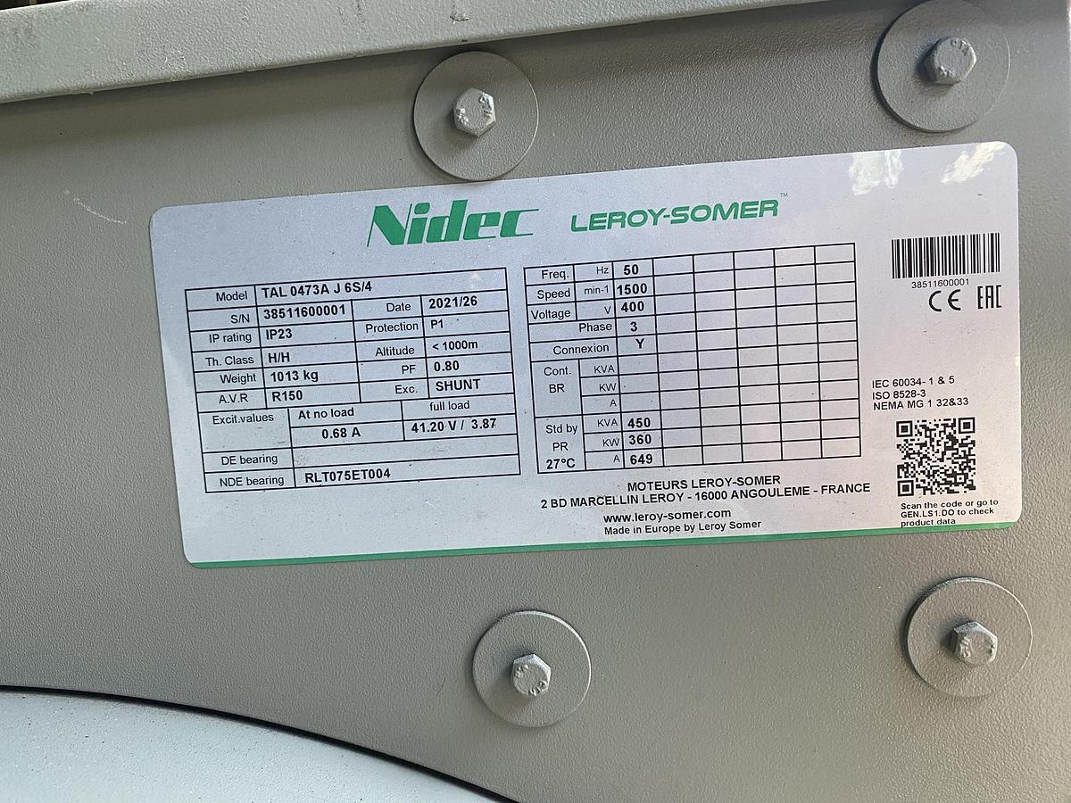 Used 2022 Baudouin TJ443BD - 402/443 KVA