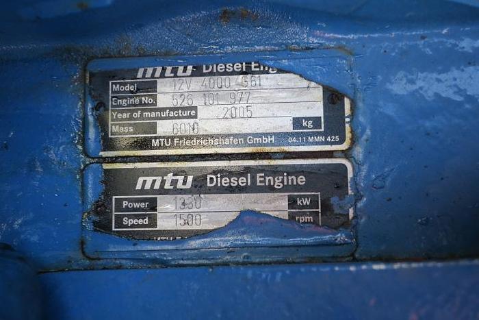 Used 2005 MTU 12V4000G61 - 1807 HP