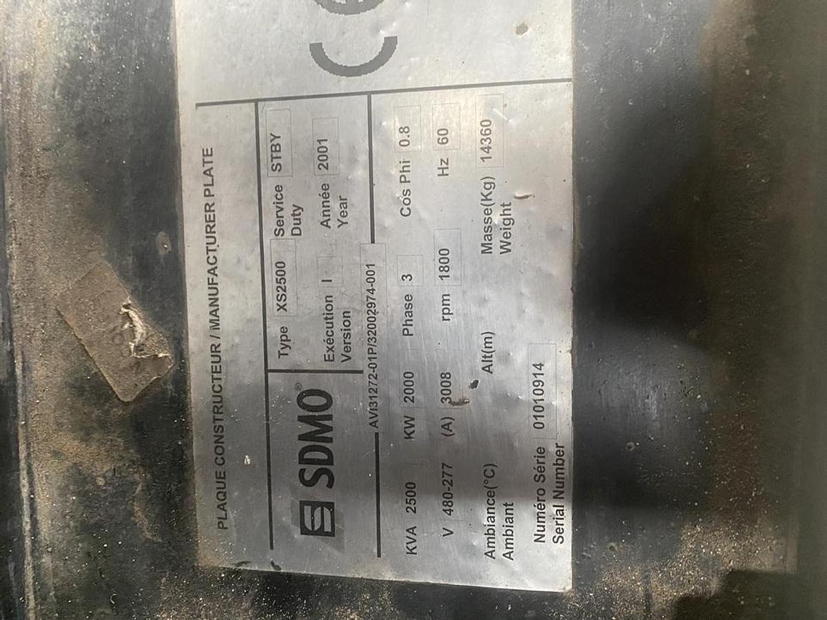 Used 2001 MTU 16V4000G60 - 2000 KVA