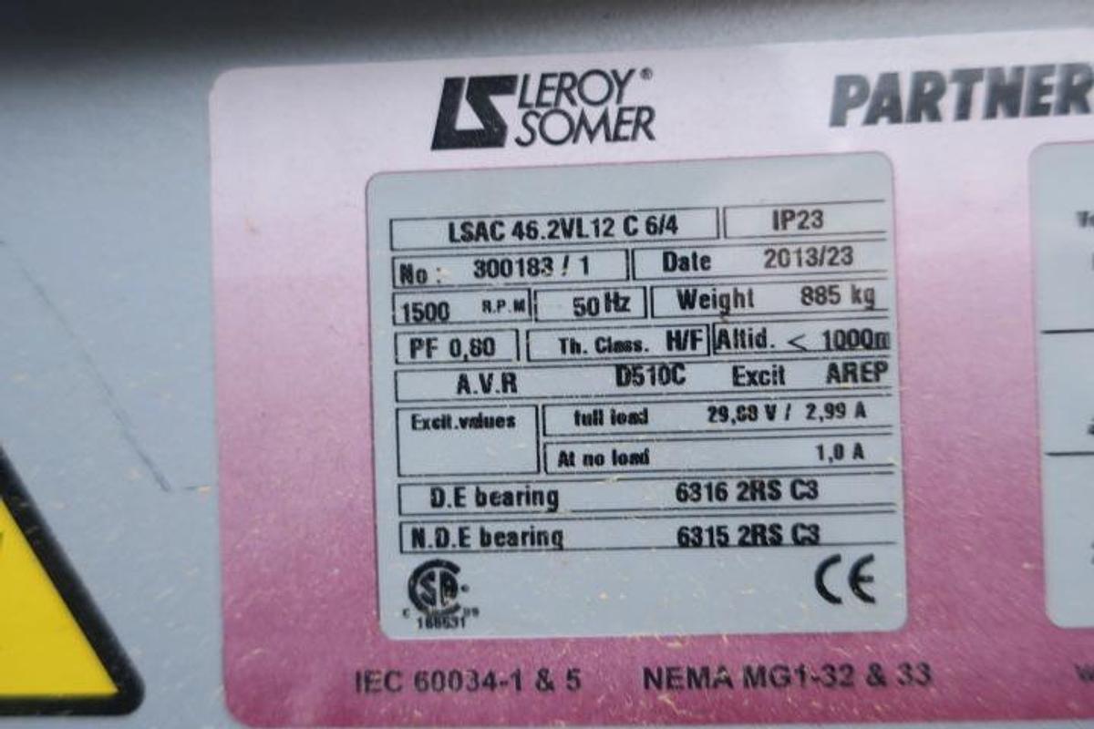 Used 2013 MTU GC165N5