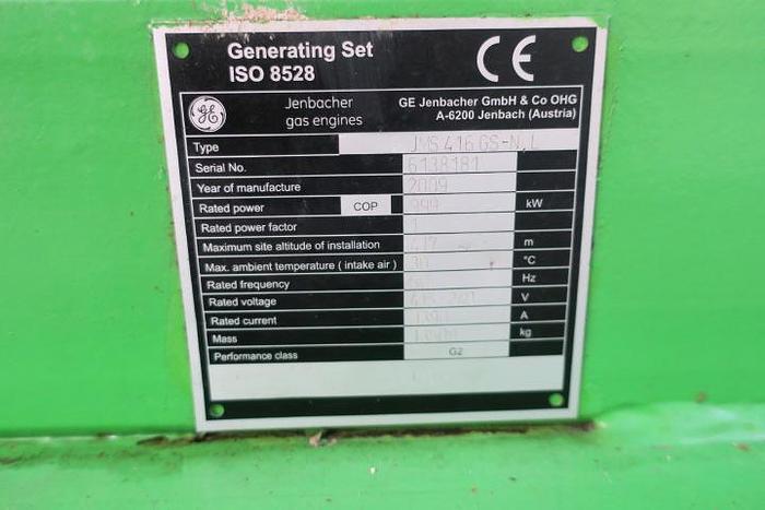 Used 2009 Jenbacher J416 - 999 KWe