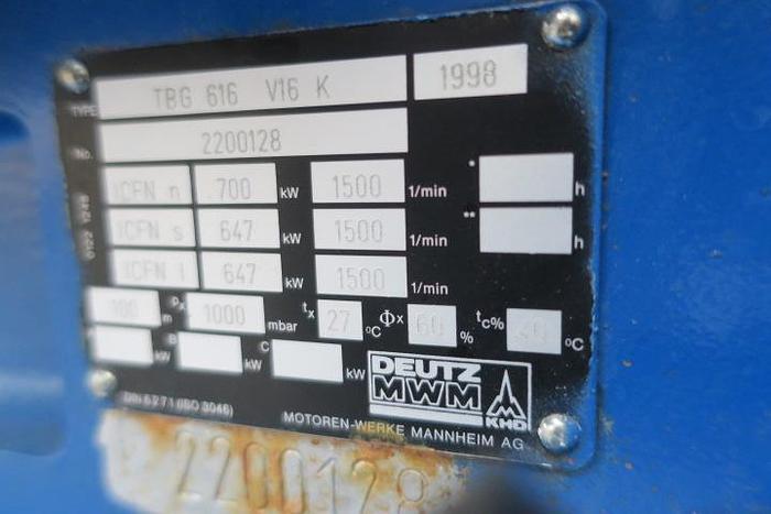 Used 1998 MWM TBG 616V16 K