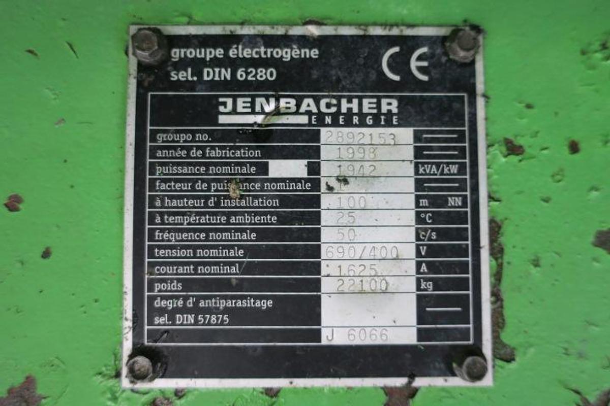 Used 1998 Jenbacher J616SGSC01 - 1942 KWe