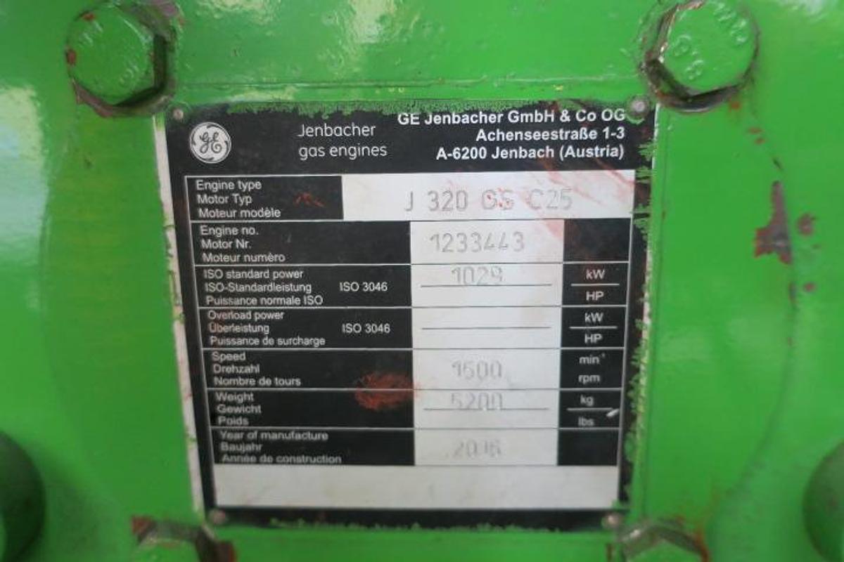 Used 2012 Jenbacher J320GS - 999 KWe