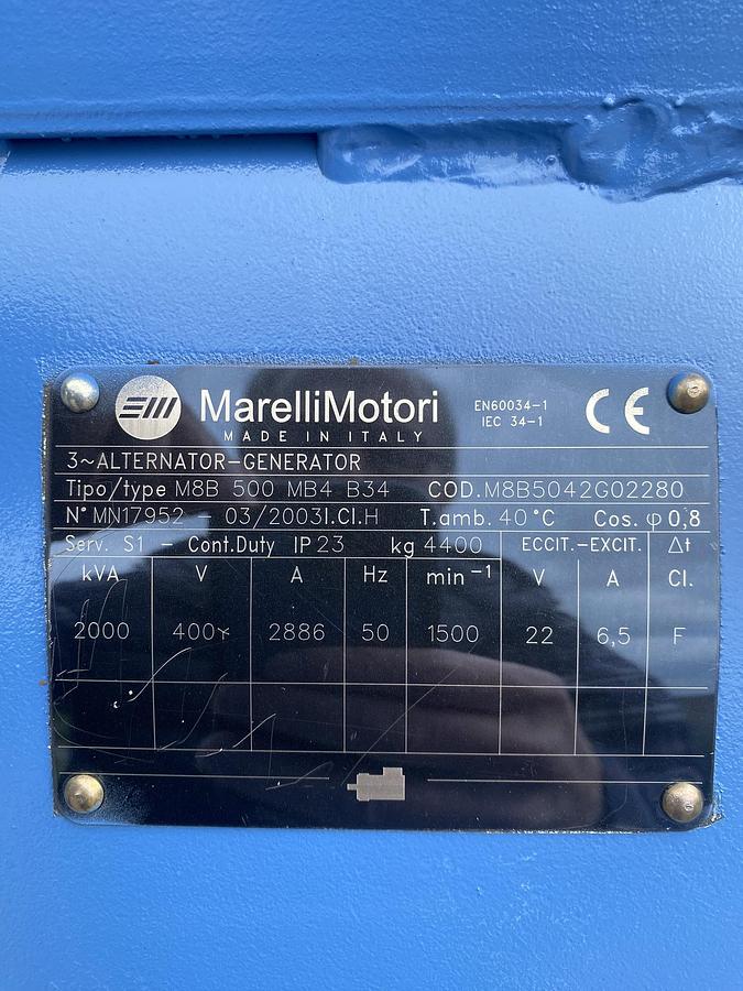 Used 2003 MTU 16V4000 - 2000/2200 KVA