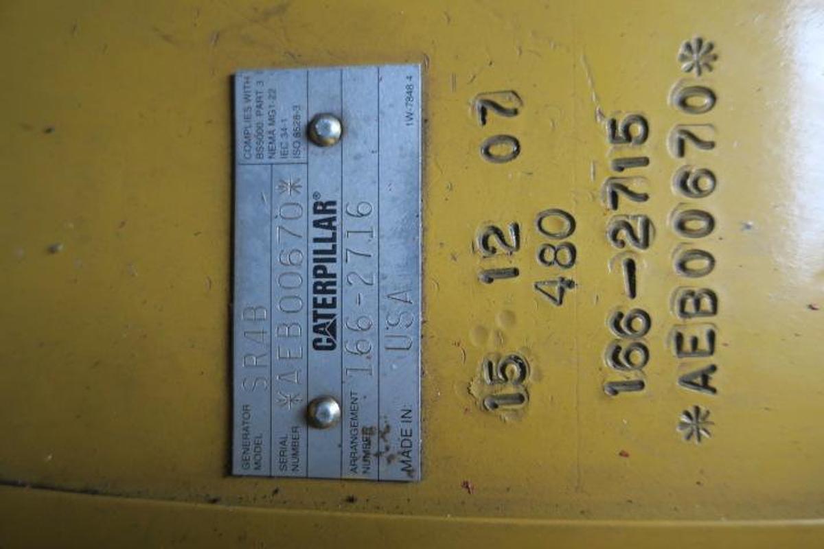 Used 2008 Caterpillar 3512B-HD - 1875/2060 KVA