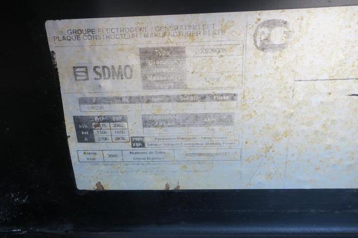 Used 2005 MTU 16V4000 - 1875/2062 KVA