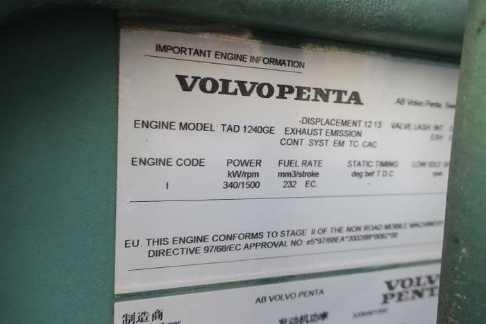 Used 2010 Volvo TAD1240GE - 350/385 KVA