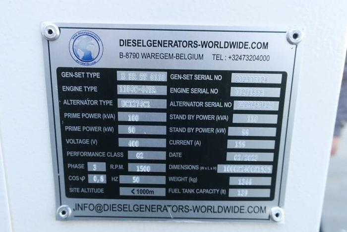 2023 Perkins 1103A-33TG2 - 60 KVA