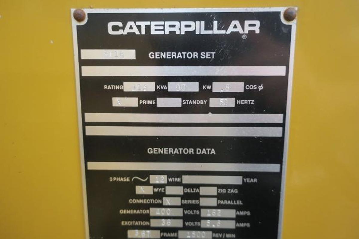 Used 2002 Caterpillar 3116 - 113/124 KVA