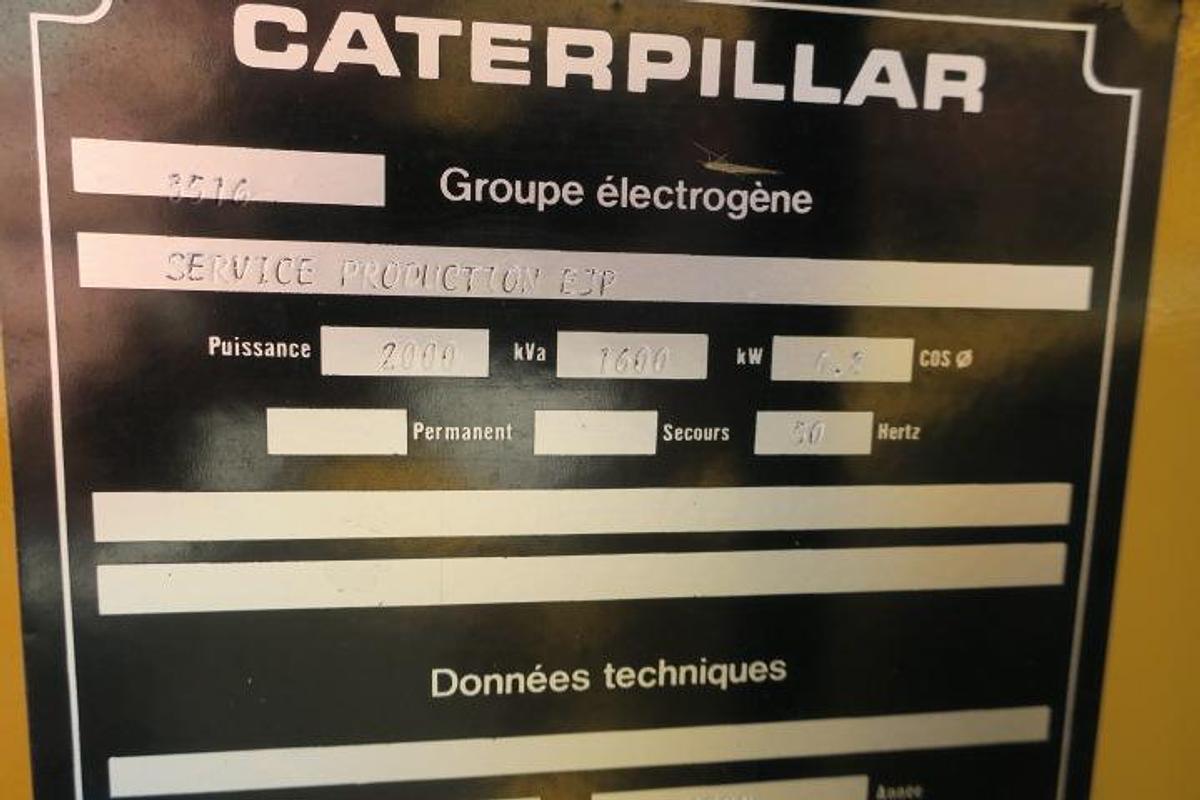 Used 1990 Caterpillar 3516A - 2000/2200 KVA
