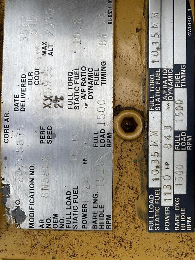 Used 1996 Caterpillar 3512TA - 1000/1100 KVA
