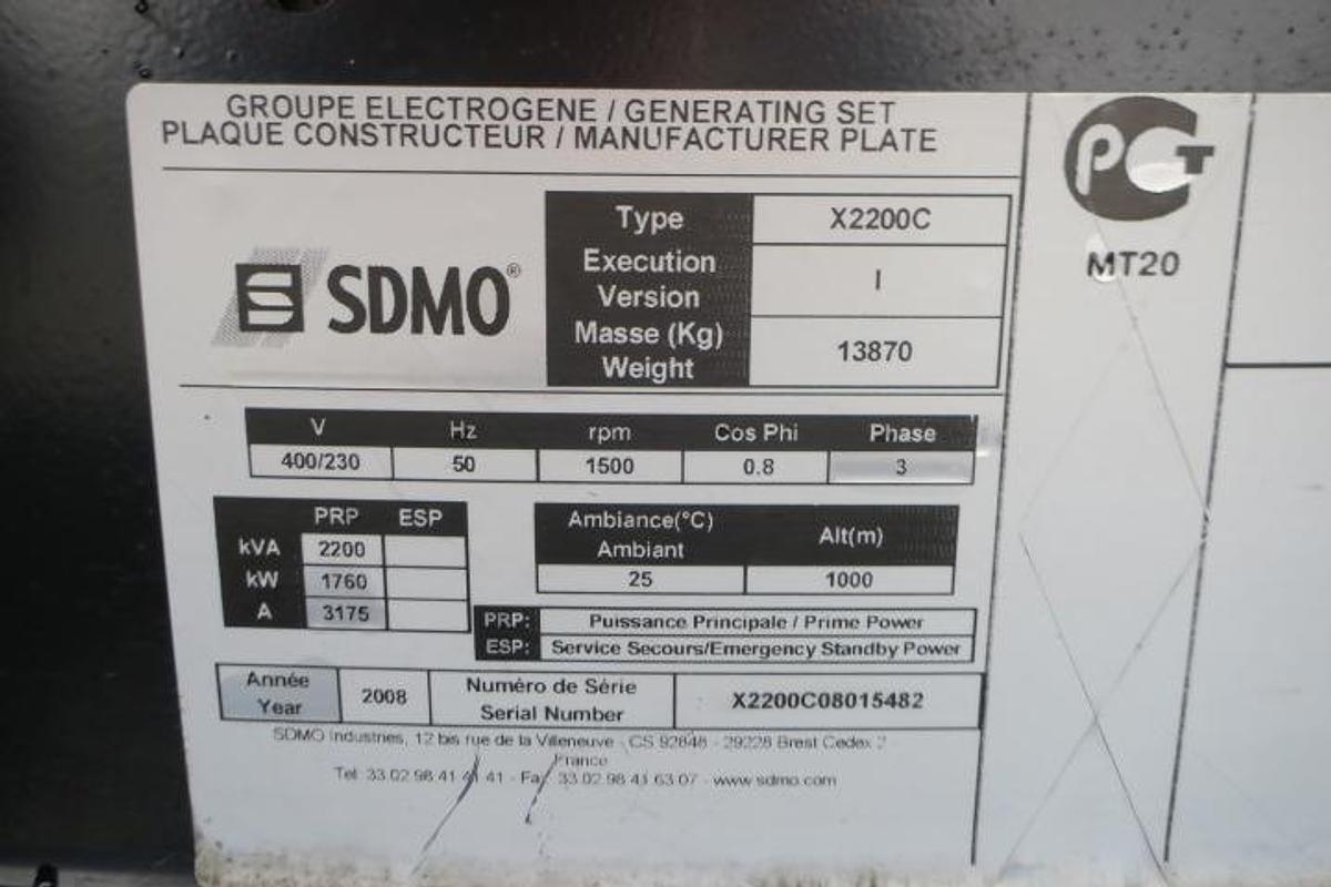 Unused 2008 MTU 16V4000G63