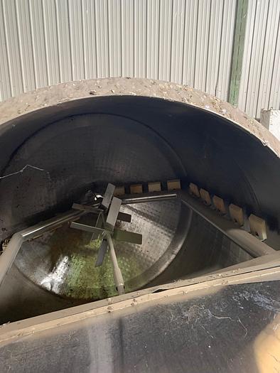 Used 2,000 GALLON FELDMEIER DOUBLE MOTION PROCESSOR TANK - S/S - JACKETED