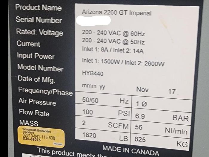 Used 2019 Oce Arizona 2260GT