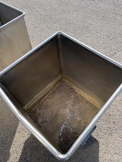 Used 300 Liter Stainless Steel Dump Buggy - Meat Cart