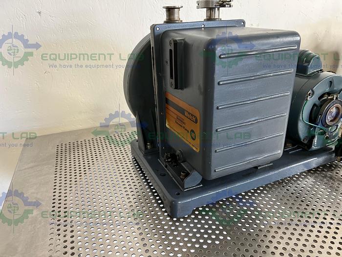 Used Welch 1402 DuoSeal Belt-Driven Rotary Vane Vacuum Pump 115/230V