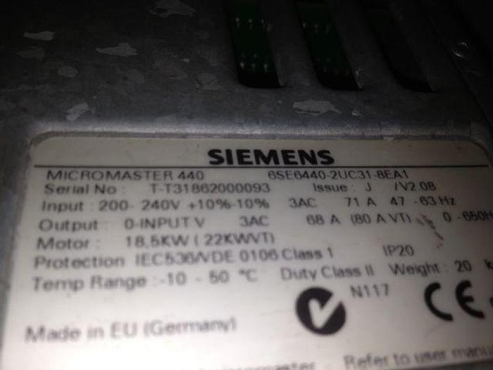 Used Siemens Variable Frequency Drive
