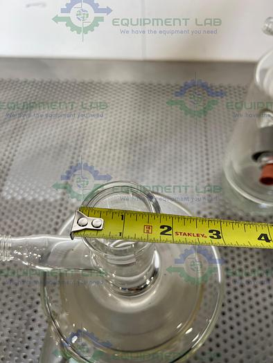 Used Lot of 2 - HEL  1 Liter Triple Wall Jacketed Glass Reactor w/ Valve