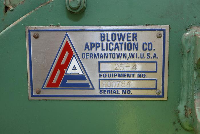 Used Blower Application Co. 25-4 Blower #44193