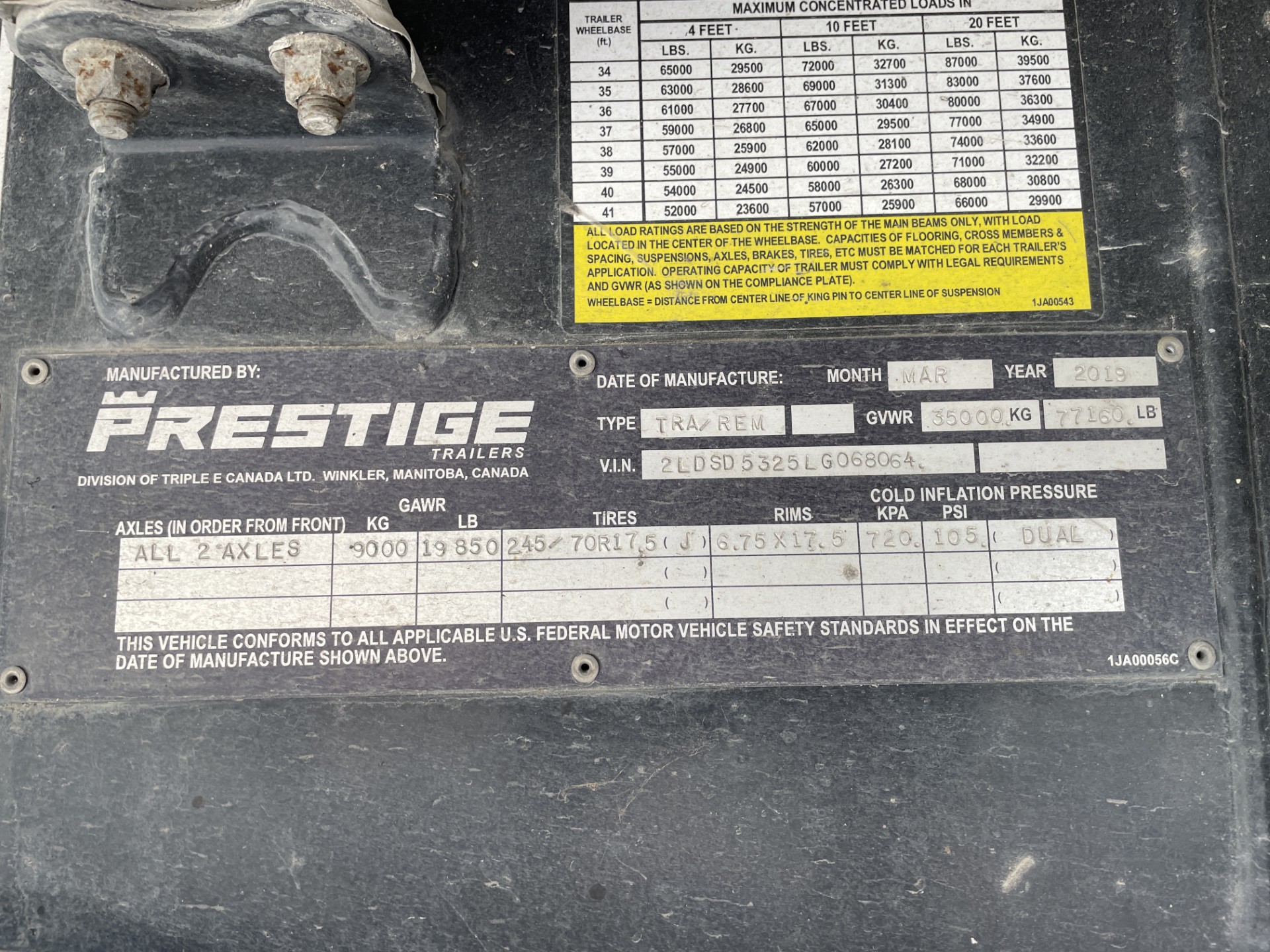 Used 2019 Prestige Trailers Renown Combo Flatbed Drop Deck