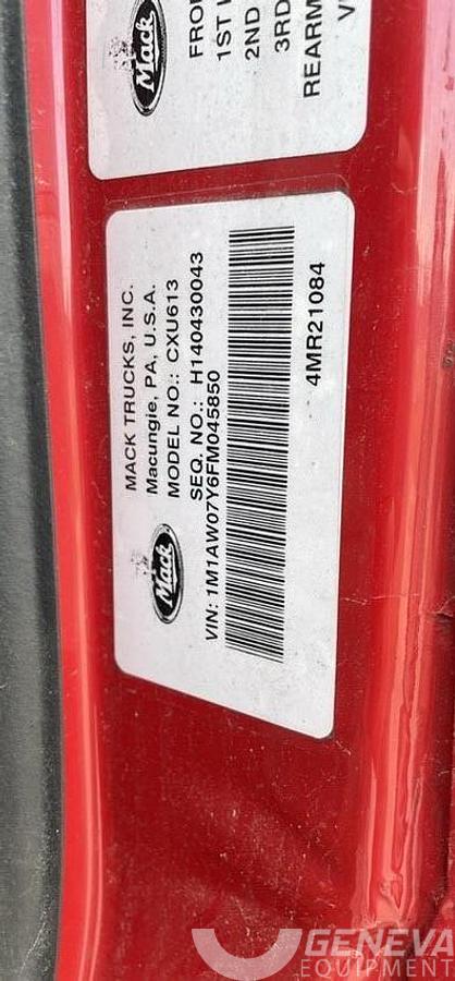 Used 2015 Mack CXU613