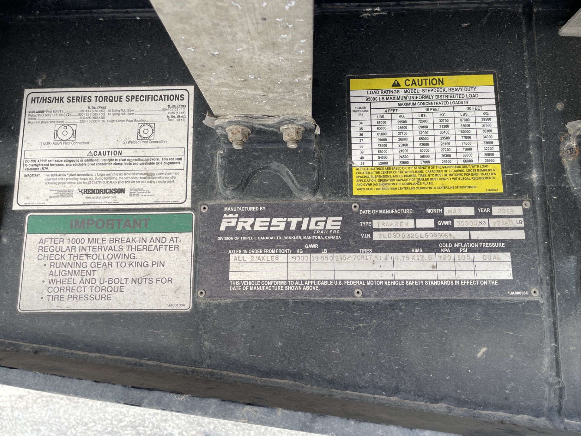 Used 2019 Prestige Trailers Renown Combo Flatbed Drop Deck