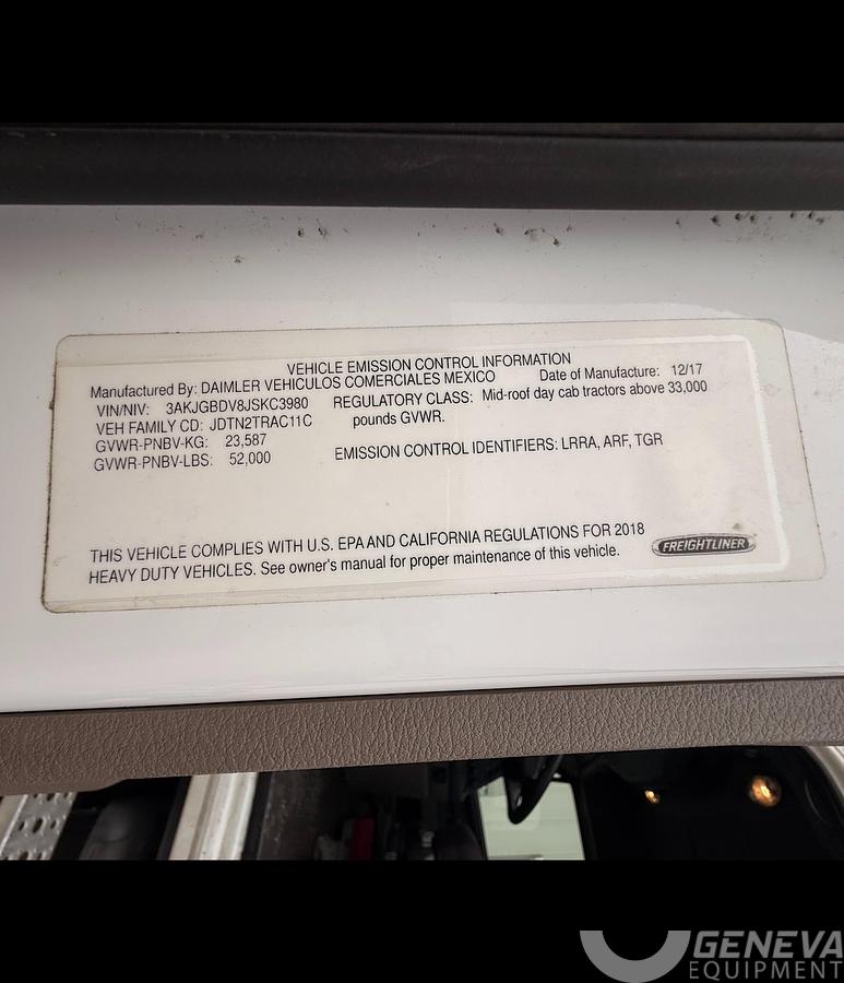 Used 2018 Freightliner Cascadia 113
