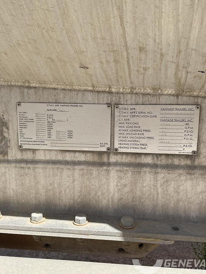 Used 2015 Refurbished Vantage Crude Oil Tanker Trailer