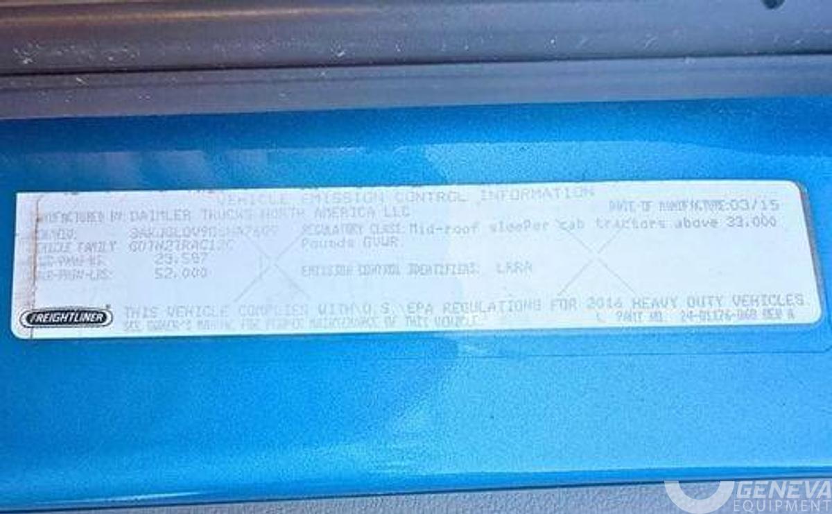 Used 2016 Freightliner CA 125 (TK7609)