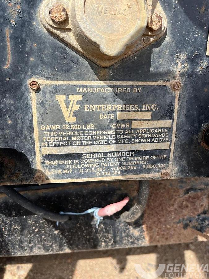 Used 2001 V.E. Flat Top Frac Tank (#7227)